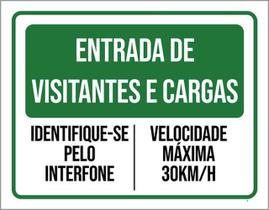 Kit 10 Placas Entradas Visitantes Cargas Interfone 36X46