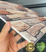 Kit 10 Placas EPS 3D Alto Relevo Textura Revestimento Térmico 50cm