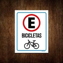 Kit 10 Placas Estacionamento Exclusivo Bicicletas