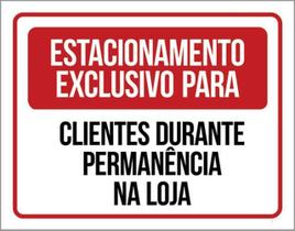 Kit 10 Placas Estacionamento Exclusivo Clientes 36X46