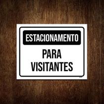 Kit 10 Placas Estacionamento Para Visitantes