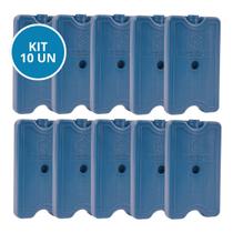 Kit 10 Placas Gelo Gel Artificial Reutilizável Rígido 400ml