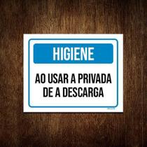 Kit 10 Placas Higiene Ao Usar Privada De Descarga