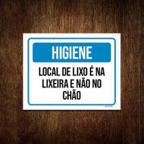 Kit 10 Placas Higiene Local De Lixo É Na Lixeira Não No Chão
