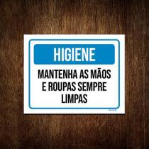 Kit 10 Placas Higiene Mantenha Mãos E Roupas Limpas