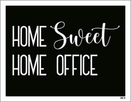 Kit 10 Placas Home Sweet Home Office Horizontal 36X46