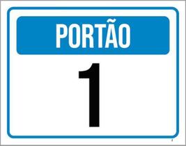 Kit 10 Placas Identificação Portão 1 36X46