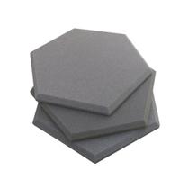 Kit 10 Placas Isolamento Acustico Hexagonal 30cmx2cm Cinza