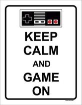 Kit 10 Placas Keep Calm And Game On 36X46