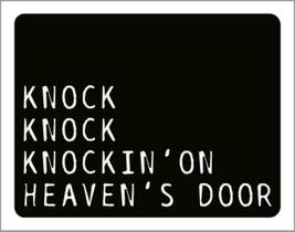 Kit 10 Placas Knock Knockin On Heaven Door 36X46