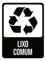 Kit 10 Placas Lixo Comum Preta Kit 10 Placas Lixo Comum Preta