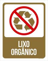 Kit 10 Placas Lixo Marrom Orgânico 36X46