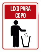 Kit 10 Placas Lixo Para Copo 36X46