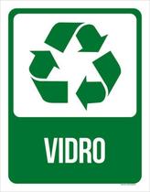 Kit 10 Placas Lixo Verde Vidro 36X46 Kit 10 Placas Lixo Verde Vidro 36X46