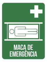 Kit 10 Placas Maca De Emergência Verde Ícone 36X46