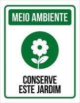 Kit 10 Placas Meio Ambiente Conserve Este Jardim 36X46