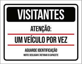 Kit 10 Placas Moradores Veículo Por Vez Identificação 36X46