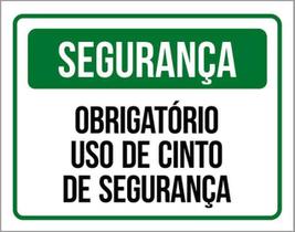 Kit 10 Placas Obrigatório Uso De Cinto De Segurança 36X46