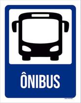 Kit 10 Placas Ônibus Desenho Azul