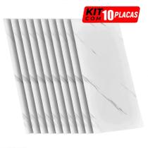Kit 10 Placas Painel 3D Revestimento Adesivo De Parede Autocolante Mármore 60x30cm