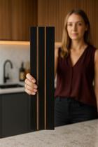 Kit 10 Placas Painel Adesivas Autocolante Decorativa Madeira MDF Ripada Montável 50x11cm Kit 10 Placas Painel Adesivas Autocolante Decorativa Madeira MDF Ripada Montável 50x11cm