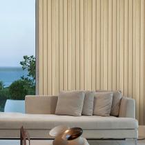 Kit 10 Placas Painel Ripado Revestimento Adesivo Modular Cor Ocre Madelina Decor