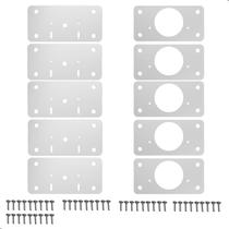 Kit 10 Placas Para Reparo De Porta Dobradiça Armário Mdf Rtg