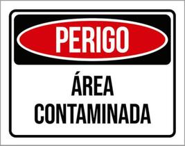 Kit 10 Placas Perigo Área Contaminada 36X46