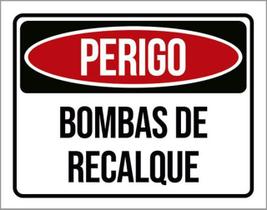 Kit 10 Placas Perigo Bombas Recalque 36X46