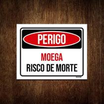 Kit 10 Placas Perigo Moega Risco De Morte