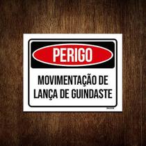 Kit 10 Placas Perigo Movimentacão Lança Guindaste