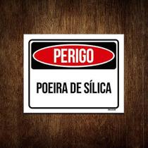 Kit 10 Placas Perigo Poeira De Sílica