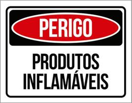 Kit 10 Placas Perigo Produtos Inflamáveis 36X46