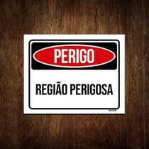Kit 10 Placas Perigo Região Perigosa
