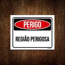 Kit 10 Placas Perigo Região Perigosa