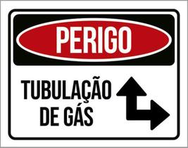 Kit 10 Placas Perigo Tubulação De Gás Kit 10 Placas Perigo Tubulação De Gás