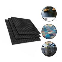 Kit 10 Placas Piso Pastilhado Tipo Moeda 50x50cm Borracha Garem Escada Rampa Kit 10 Placas Piso Pastilhado Tipo Moeda 50x50cm Borracha Garem Escada Rampa
