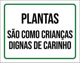 Kit 10 Placas Plantas São Como Crianças 36X46