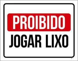 Kit 10 Placas Proibido Jogar Lixo 36X46