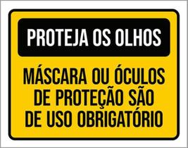 Kit 10 Placas Proteja Olhos Máscara Óculos Proteção