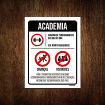 Kit 10 Placas Regras Normas Uso Academia