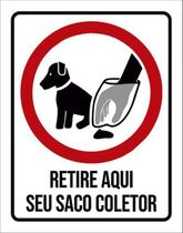 Kit 10 Placas Retire Seu Saco Coletor Aqui 36X46 Kit 10 Placas Retire Seu Saco Coletor Aqui 36X46