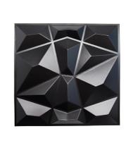 Kit 10 Placas Revestimento De Parede Pvc 3D Diamante Preto