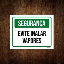 Kit 10 Placas Segurança Evite Inalar Vapores Kit 10 Placas Segurança Evite Inalar Vapores
