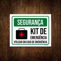 Kit 10 Placas Segurança Kit De Emergência Use Em Caso