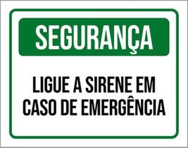 Kit 10 Placas Segurança Ligue Sirene Emergência 36X46