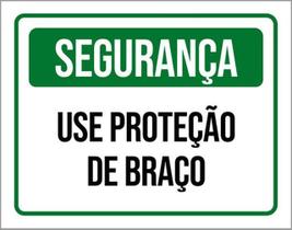 Kit 10 Placas Segurança Use Proteção De Braço 36X46 Kit 10 Placas Segurança Use Proteção De Braço 36X46