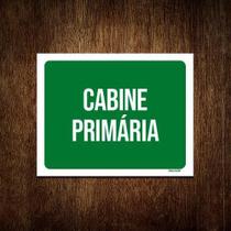 Kit 10 Placas Sinalização Ambiente Cabine Primária