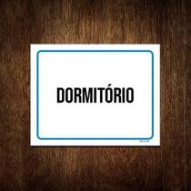 Kit 10 Placas Sinalização Ambiente Dormitório