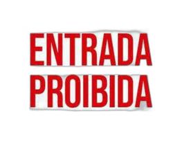 Kit 10 Placas Sinalização Ambiente Entrada Proibida